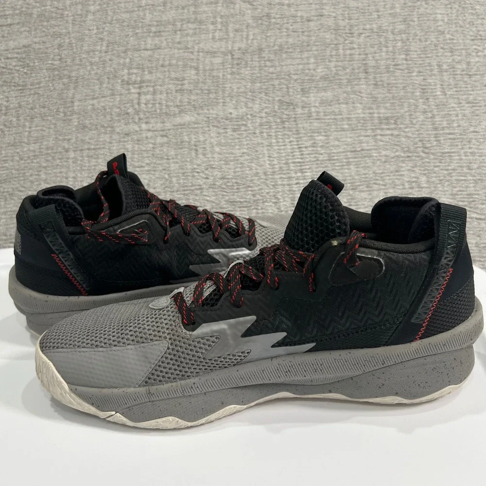 Adidas Dame 8 Bridge City Basketball Sneakers Shoes Mens 10.5 Grey‎ Red Athletic